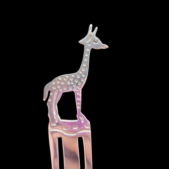 Vintage Signed Taxco Mexico 925 Sterling Silver Giraffe Bookmark 4" Long 11.4g A - Picture 1 of 7